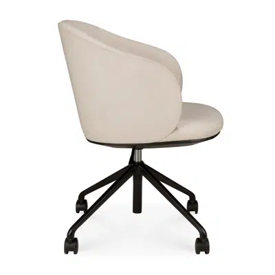 Image for Unda office chair - Salt fabric - black base - with wheels  - 61 x 59 x 77-87 cm