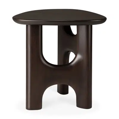 Image for Flow side table - varnished mahogany - rose brown - pebble shape 54x50x46 cm