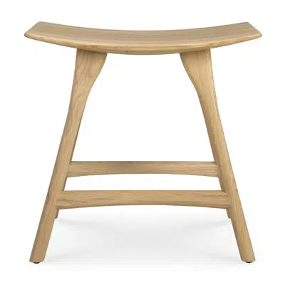 kuva kohteelle Osso stool - oak - 50x33x49 cm