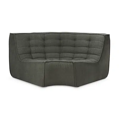 Image for N701 modular sofa - Moss Eco fabric - 90° round corner - 120x120x76 cm