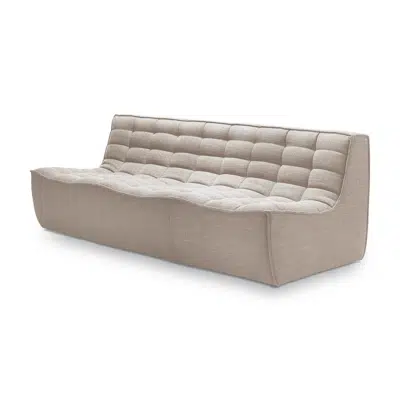 Image for N701 modular sofa - Beige fabric - 3 seater - 210x91x76 cm