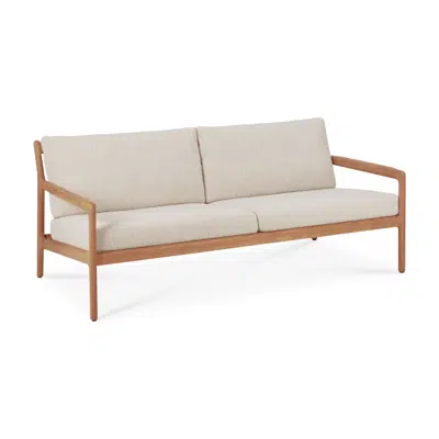 Image for Jack outdoor sofa - teak - Natural fabric - 2+ seater - 180x90x74 cm