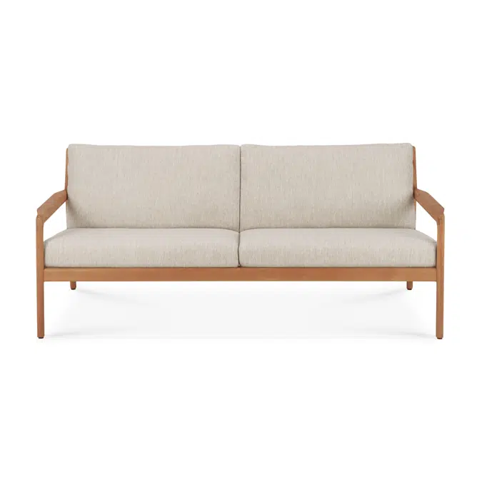 Jack outdoor sofa - teak - Natural fabric - 2+ seater - 180x90x74 cm