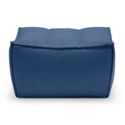 Image for N701 footstool - Blue fabric - 70x70x43 cm