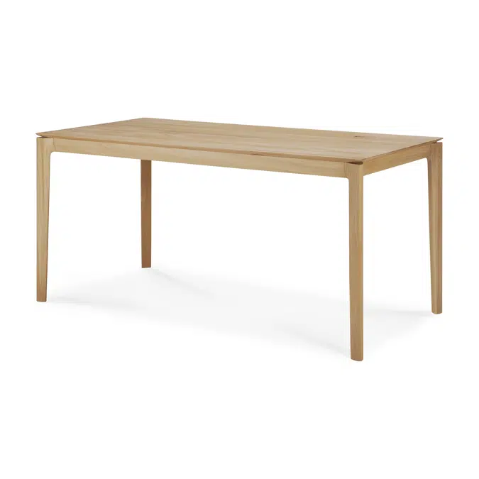 Bok desk - varnished oak - rectangular - with cable management - 160x80x76 cm
