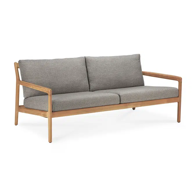 Jack outdoor sofa - teak - Mocha fabric - 2+ seater - 180x90x74 cm