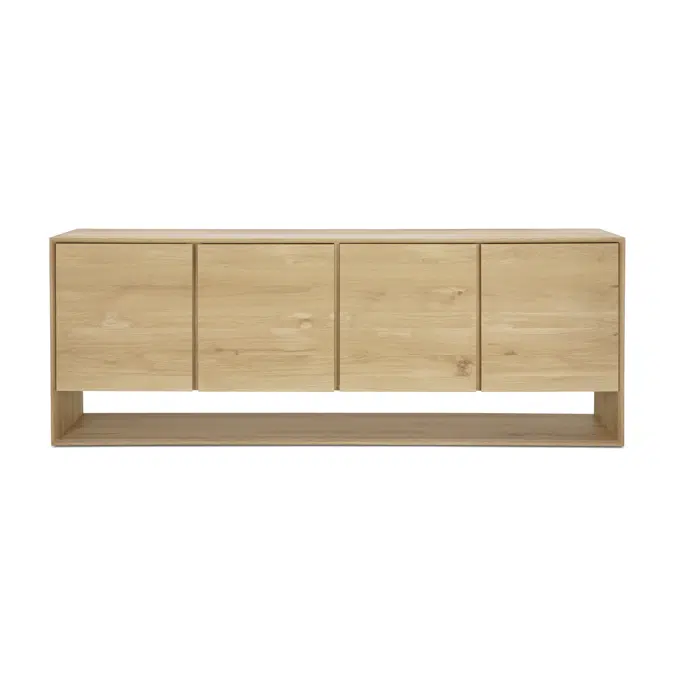 Nordic sideboard - oak - 4 doors - 210x45x78 cm
