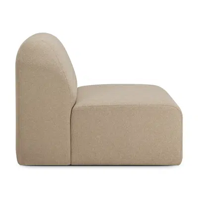 Image for Bulky modular sofa - Almond fabric - 1 seater 80x95x75 cm