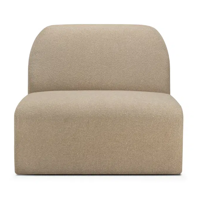 Bulky modular sofa - Almond fabric - 1 seater 80x95x75 cm