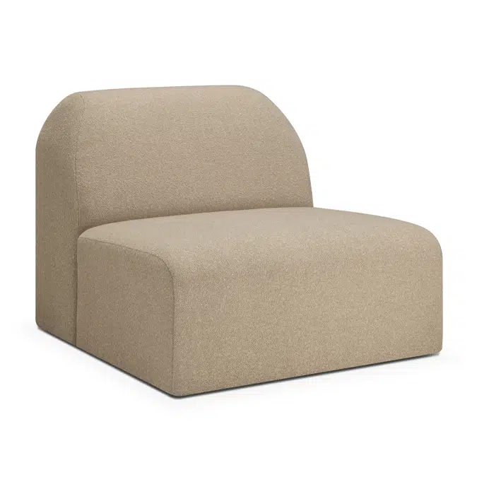 Bulky modular sofa - Almond fabric - 1 seater 80x95x75 cm
