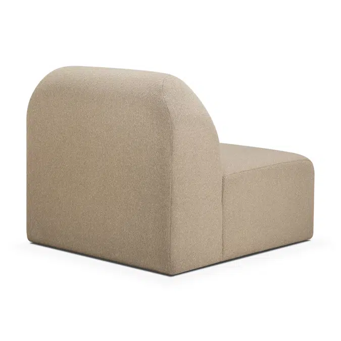 Bulky modular sofa - Almond fabric - 1 seater 80x95x75 cm