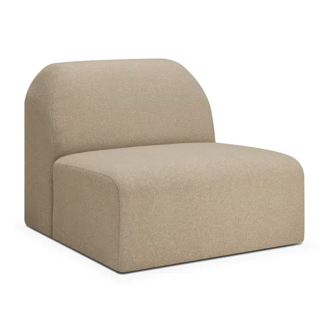 Bulky modular sofa - Almond fabric - 1 seater 80x95x75 cm