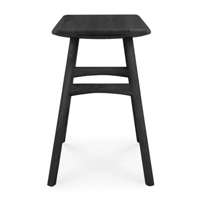 kuva kohteelle Osso stool - varnished oak - black - 50x33x49 cm