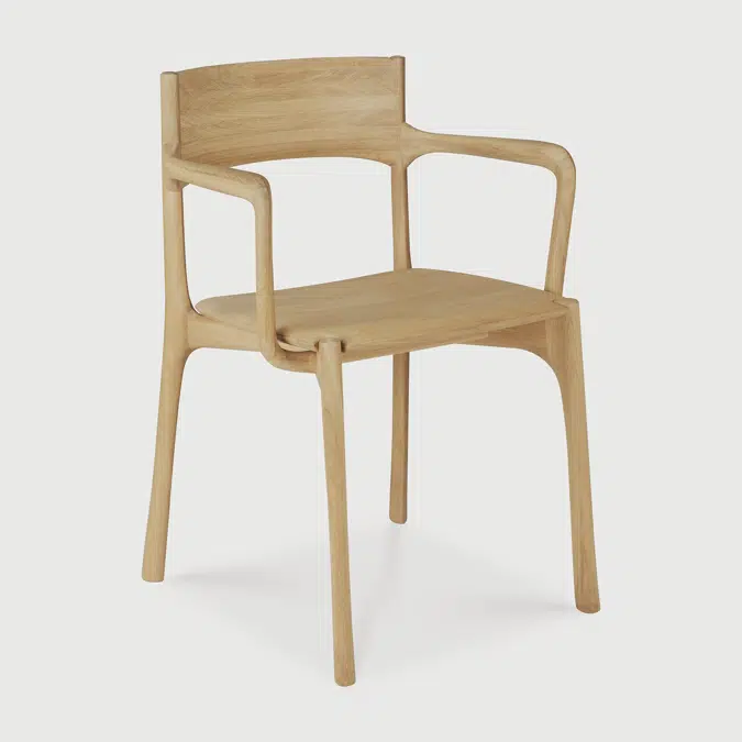 PI chair - oak - with arms - 55x53x79 cm