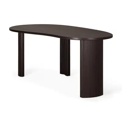 Image for Boomerang desk - varnished mahogany - dark brown - pebble shape - 200x100x76 cm
