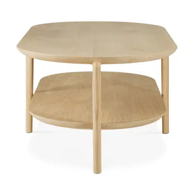 Image for Bok coffee table - oak - oblong - 1 shelf - 120x60x40 cm
