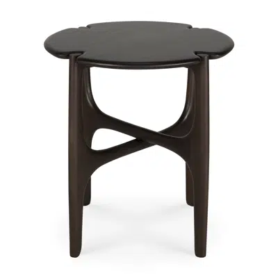 Image for PI side table - varnished mahogany - dark brown - round - 47x47x50 cm