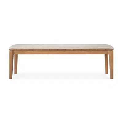 Image for Bok outdoor bench - teak - Natural fabric - 3+ seater - 162x35x49 cm