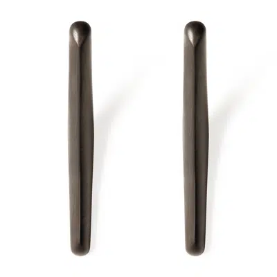 Immagine per PI wall hanger - varnished mahogany - dark brown - set of 2 - 3x8x21 cm