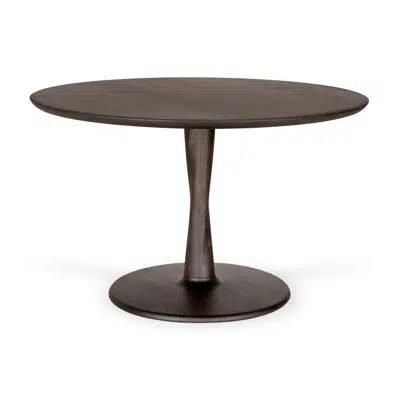 Image for Torsion table - varnished oak - brown - round - 127x127x76 cm