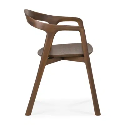 Image for Bok dining chair - varnished teak - brown - with arms 52x58x76 cm