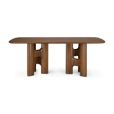 billede til Flow dining table - varnished teak - wild brown - rectangular - 200 x 110 x 75 cm