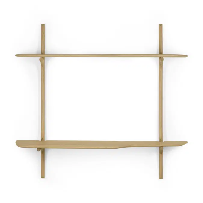 PI wall mounted desk - varnished oak - 140 x 48 x 126 cm
