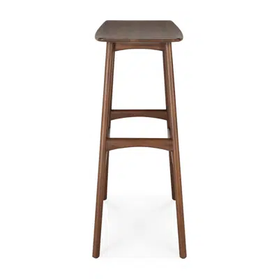 Image for Osso bar stool - varnished teak - brown - 57x33x80 cm