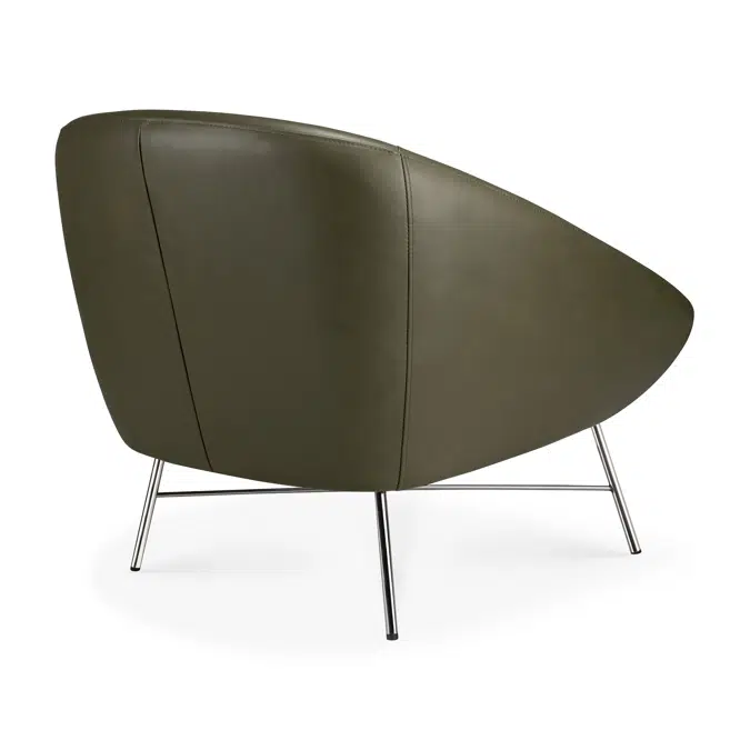 Barrow lounge chair - Green leather - 81 x 79 x 71 cm