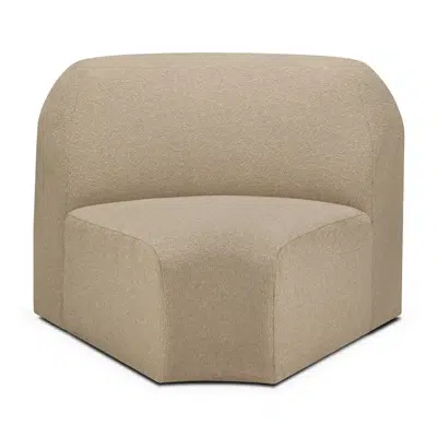 Image for Bulky modular sofa - Almond fabric - 45° round corner 100x95x75 cm