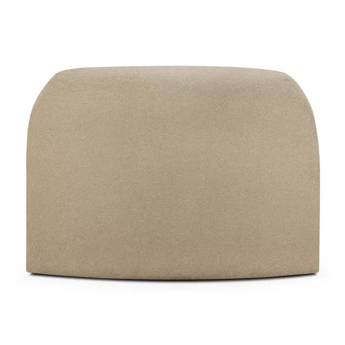 Bulky modular sofa - Almond fabric - 45° round corner 100x95x75 cm