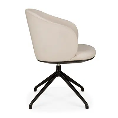 Image for Unda office chair - Salt fabric - black base - without wheels  - 61 x 59 x 79 cm