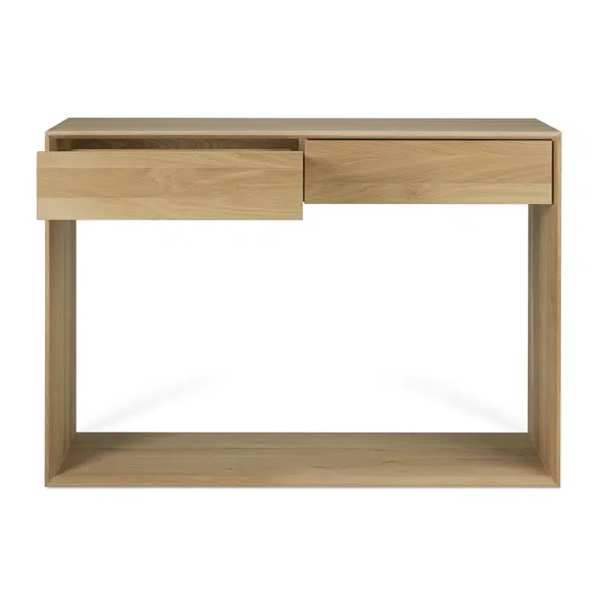 Nordic console - oak - 2 drawers - 120x40x85 cm