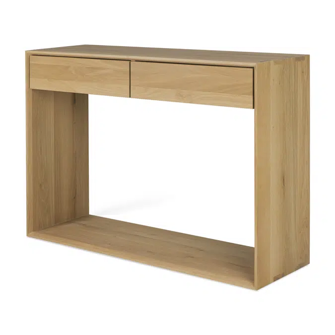 Nordic console - oak - 2 drawers - 120x40x85 cm