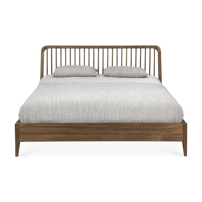 Spindle bed - reclaimed teak - mattress 160x200 - without slats - 170x210x97 cm