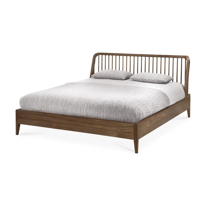 Spindle bed - reclaimed teak - mattress 160x200 - without slats - 170x210x97 cm