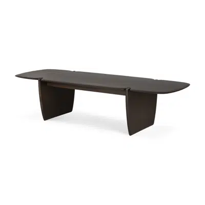 Image for PI coffee table - varnished mahogany - dark brown - rectangular - 155x58x38 cm