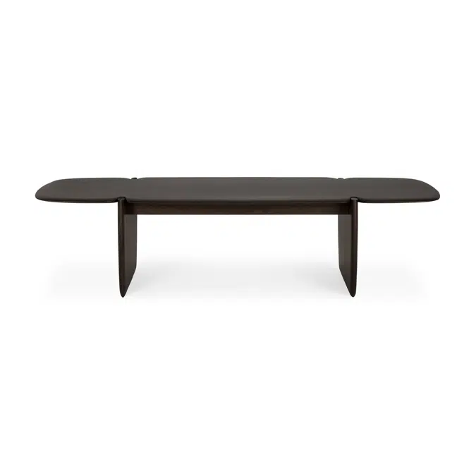 PI coffee table - varnished mahogany - dark brown - rectangular - 155x58x38 cm
