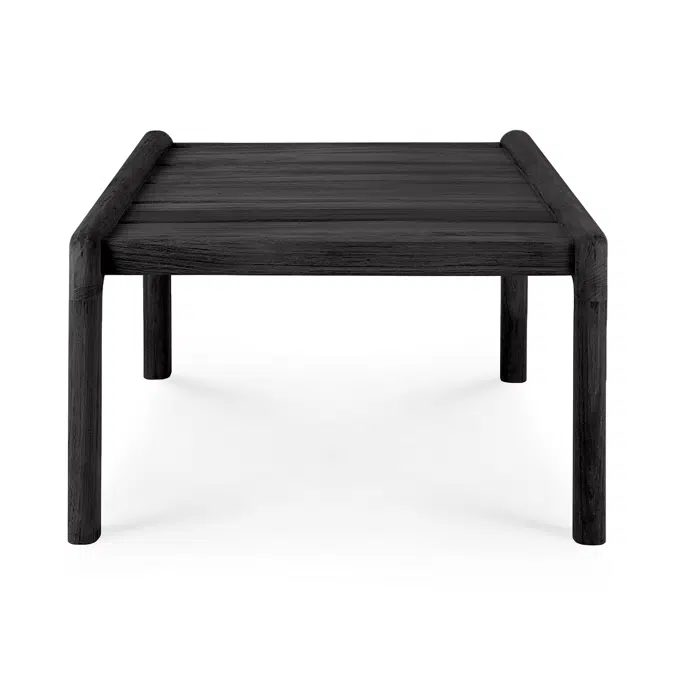 Jack outdoor side table - varnished teak - black - square - 54x54x38 cm