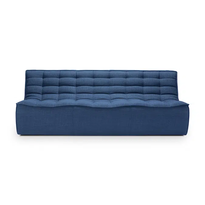 N701 modular sofa - Blue fabric - 3 seater - 210x91x76 cm