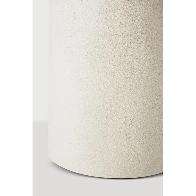 Elements table - varnished Microcement - Off White - round - 90x90x76 cm
