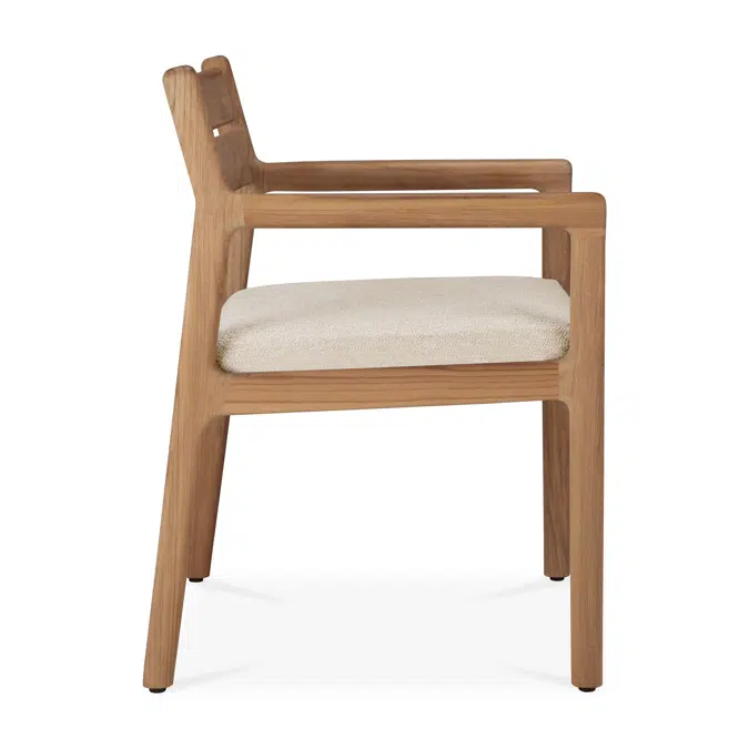 Jack outdoor chair - teak - Natural fabric - with arms - 56x60x81 cm
