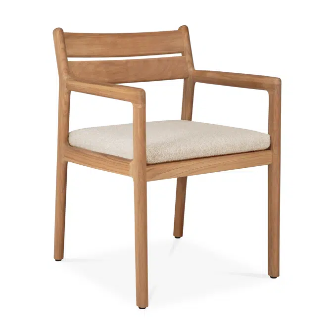 Jack outdoor chair - teak - Natural fabric - with arms - 56x60x81 cm