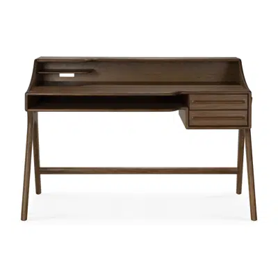 Image for Flow desk - varnished teak - wild brown - 2 drawers - rectangular 140x55x95 cm