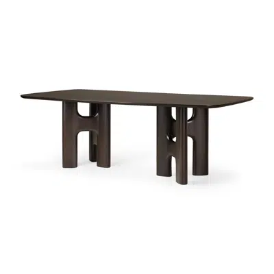 Image for Flow dining table - varnished mahogany - rose brown - rectangular 220x110x76 cm