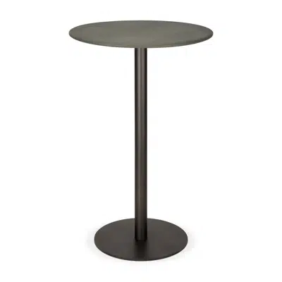 Image for Blend bar table - Muschio leather top - Dark Bronze base - round 70x70x108 cm