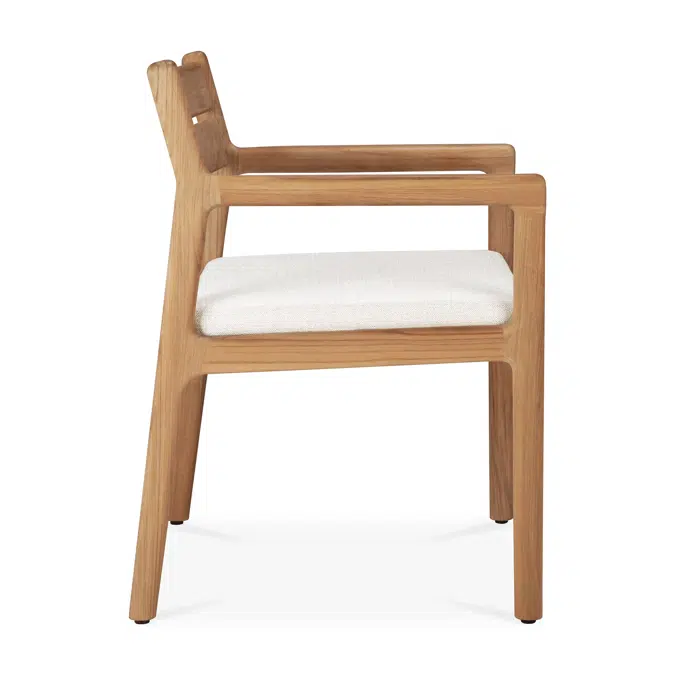 Jack outdoor chair - teak - Off White fabric - with arms - 56x60x81 cm