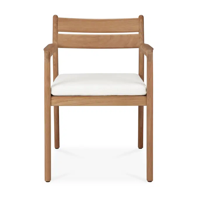 Jack outdoor chair - teak - Off White fabric - with arms - 56x60x81 cm