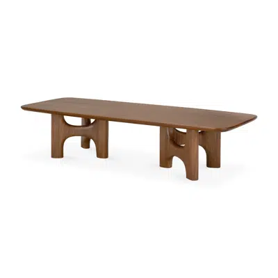 Image for Flow coffee table - varnished teak - wild brown - rectangular - 150 x 60 x 35 cm