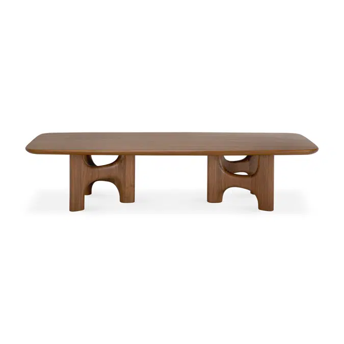 Flow coffee table - varnished teak - wild brown - rectangular - 150 x 60 x 35 cm
